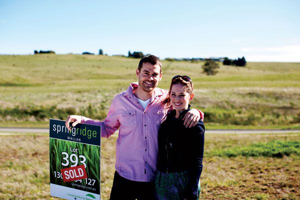 Couple who have bought a land lot in Springridge